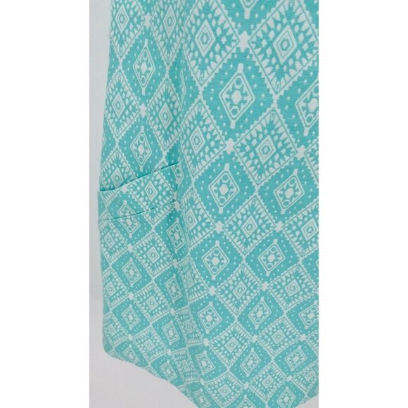 Southern Tide Paislee Ikat Jacquard Shift Dress Size 6 - Bermuda Teal - Picture 4 of 14